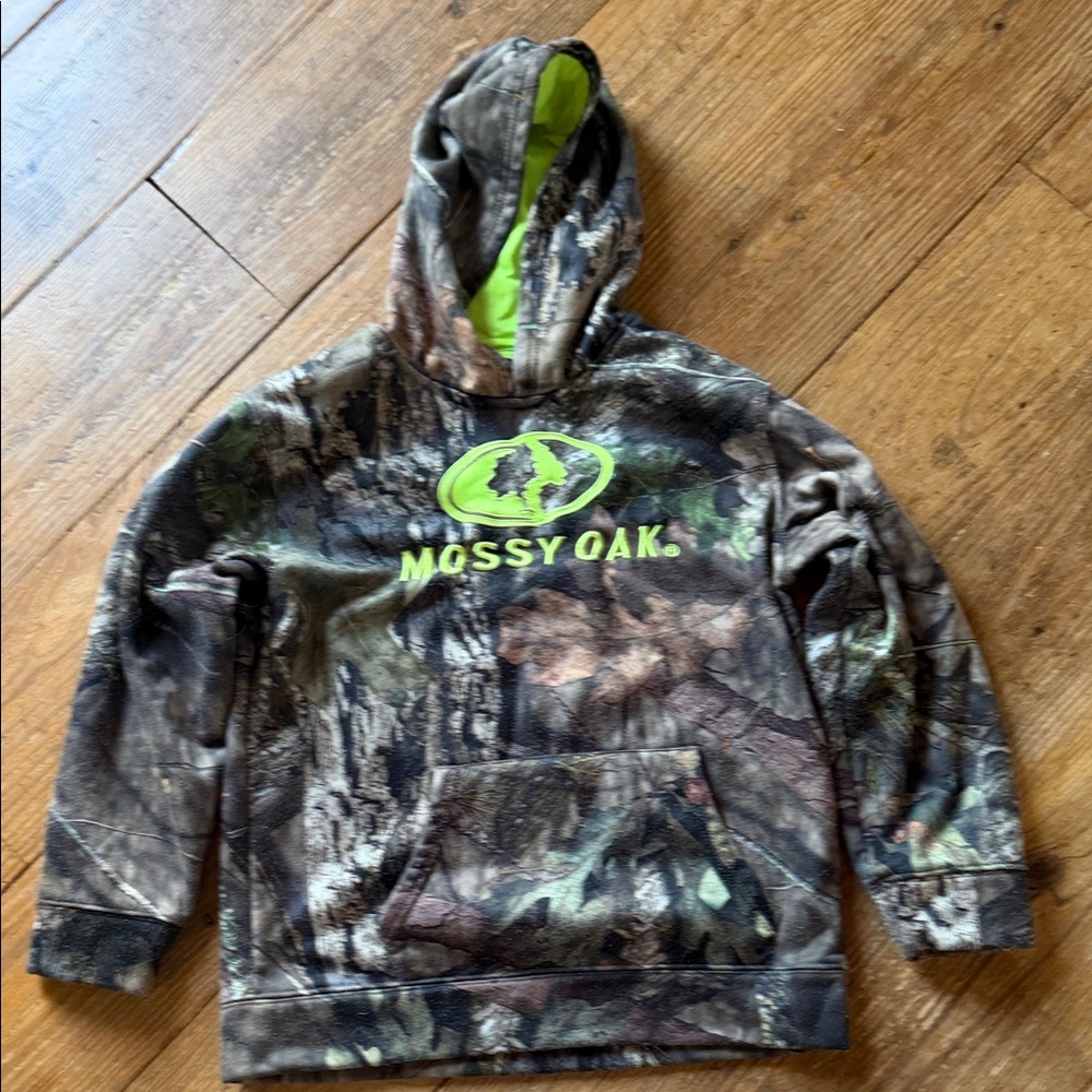 Mossy Oak Kids Green and Brown Camouflage Hoodie